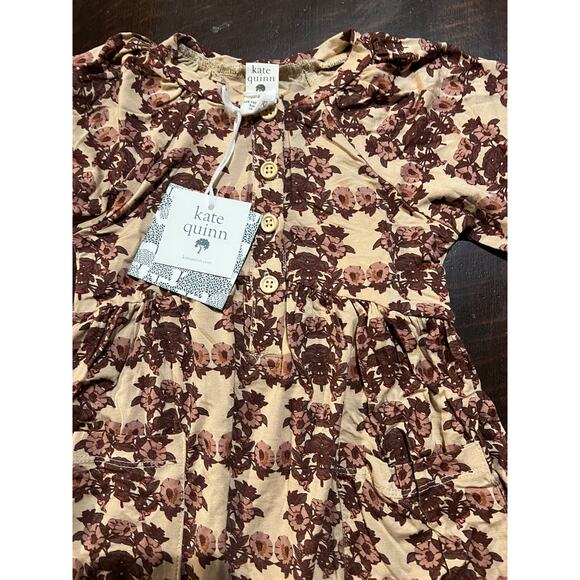 NWT Kate Quinn Henley Bubble Dress Morning Glory Bamboo 2T - Picture 2 of 2